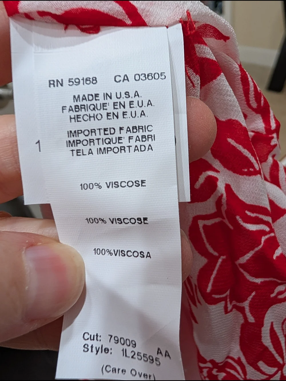 Karen Kane S/M Red and White Floral Kimono